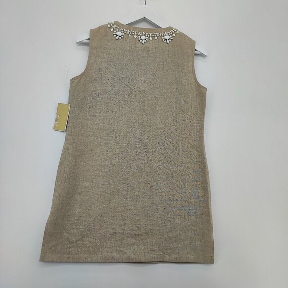 Michael Kors Women's Dress Wheat Mid Thigh 100% Linen Size 4 - Picture 2 of 8